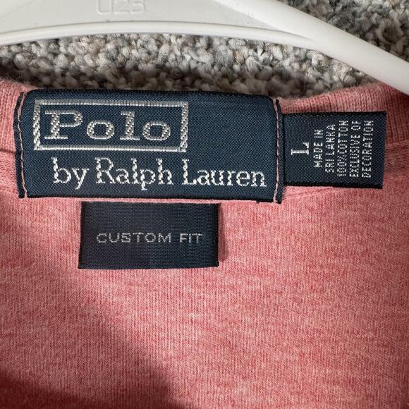 Polo Ralph Lauren Polo Shirt L Pink Custom Fit Embroidered Pony Frat Boy Ivy - Picture 4 of 10